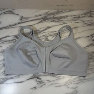 DELIMIRA Women's 48E Full Coverage Front Close White Wireless Back Posture Bra
